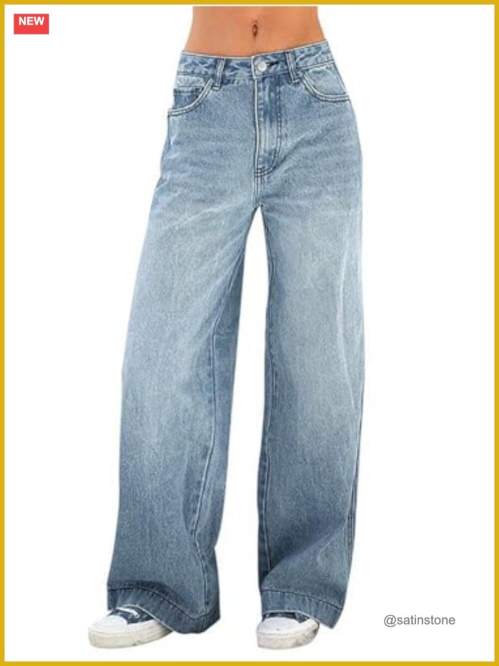 Wide Leg Baggy Jeans Women Y2K Distressed Denim Pants